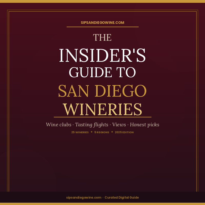 Sip San Diego Wine insiders guide to san diego wineries